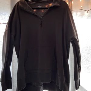 Aerie dark gray quarter zip